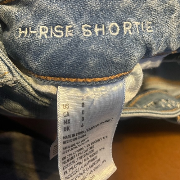 Women’s American Eagle Outfitters High-Rise Jean Shorts Size 0. - Picture 4 of 5